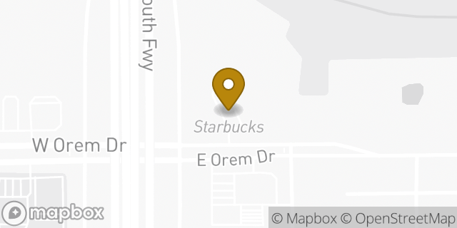 Map showing the location of Starbucks in Houston, TX 77047