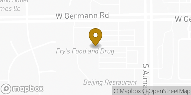 Map showing the location of Starbucks in Chandler, AZ 85286