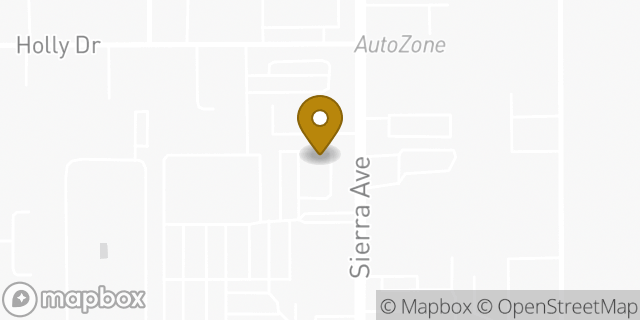 Map showing the location of Dunkin' in Fontana, CA 92335