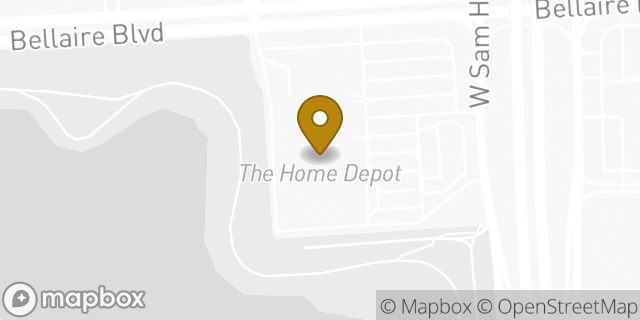 Map showing the location of The Home Depot in Houston, TX 77072