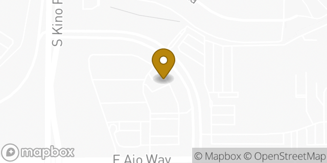 Map showing the location of Dunkin' in Tucson, AZ 85713