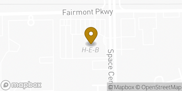Map showing the location of Fairmont Pkwy H-E-B in Pasadena, TX 77505