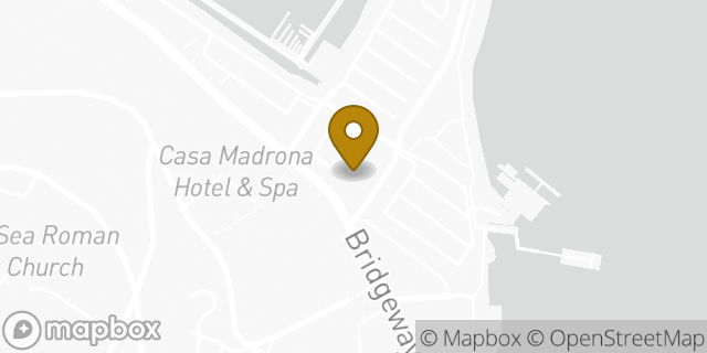 Map showing the location of Bank Of America in Sausalito, CA 94965