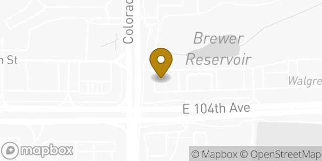 Map showing the location of Chase Bank in Thornton, CO 80233