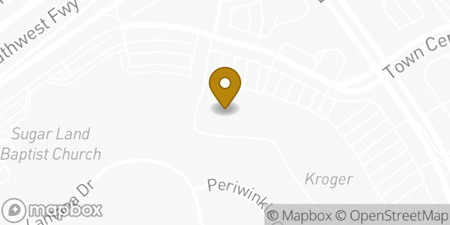 Map showing the location of ATM Kroger in Sugar Land, TX 77479