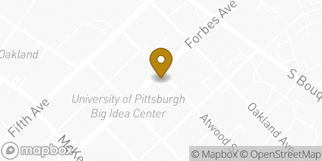 Map showing the location of Starbucks in Pittsburgh, PA 15213