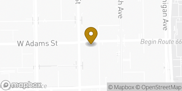 Map showing the location of Bank of America in Chicago, IL 60603