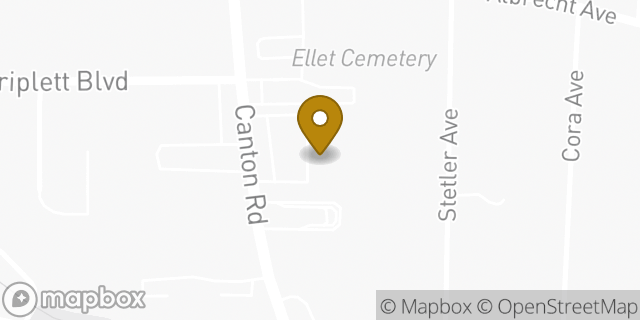 Map showing the location of Amazon Locker - Metalworking in Akron, OH 44312