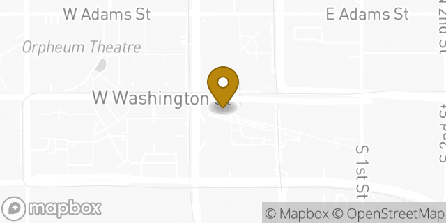 Map showing the location of Chipotle Mexican Grill in Phoenix, AZ 85003