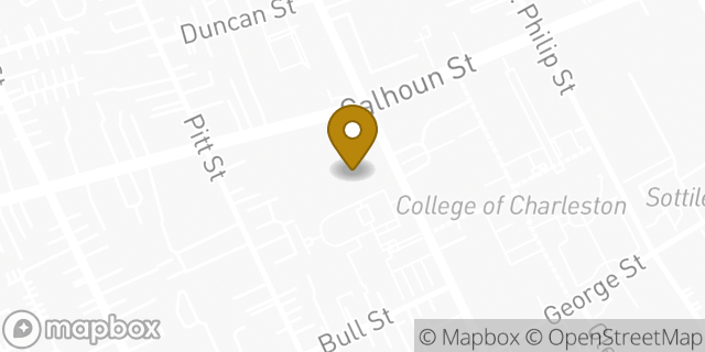 Map showing the location of Starbucks Coffee Company in Charleston, SC 29424