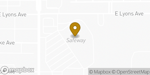 Map showing the location of Albertsons in Spokane, WA
