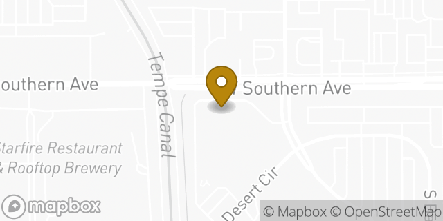 Map showing the location of Banner Health Ortho & Sports Rehabilitation in Mesa, AZ 85202