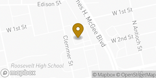 Map showing the location of Amazon Locker - Soa in Dayton, OH 45402