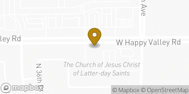 Map showing the location of The Church of Jesus Christ of Latter-day Saints in Glendale, AZ 85310
