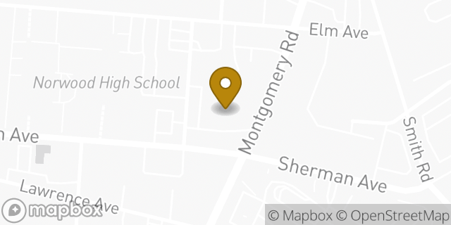 Map showing the location of ATM Walgreens in Norwood, OH