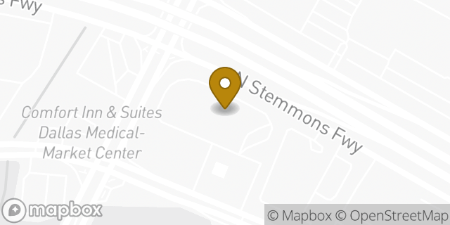 Map showing the location of Amazon Locker - Wedge in Dallas, TX 75207