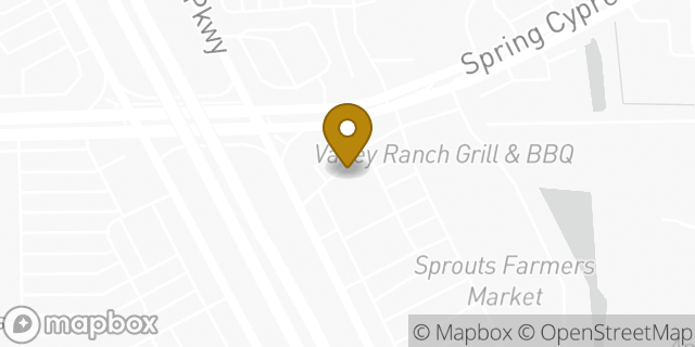 Map showing the location of Dunkin' in Houston, TX 77070