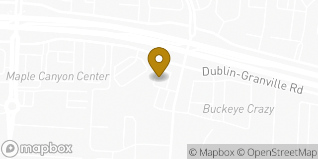 Map showing the location of Dunkin' in Columbus, OH 43229