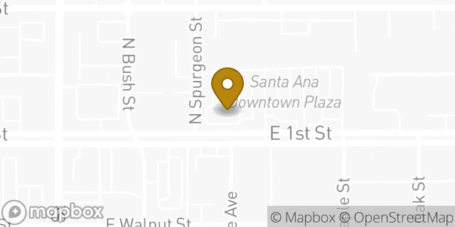 Map showing the location of McDonald's in Santa Ana, CA 92701