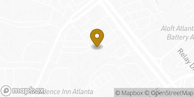 Map showing the location of The UPS Store in Smyrna, GA 30080