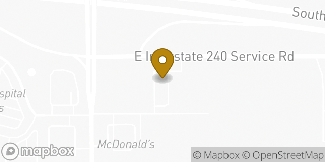 Map showing the location of Starbucks in Oklahoma City, OK 73135