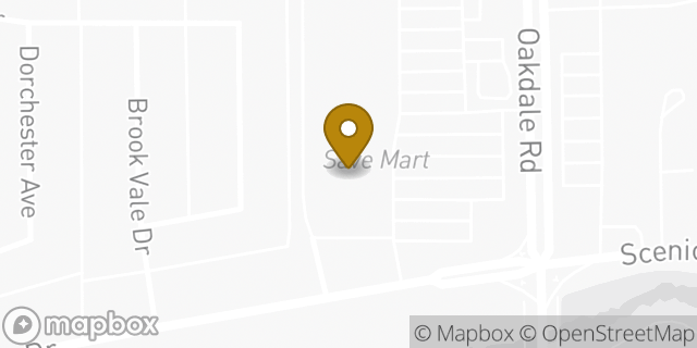 Map showing the location of Subway in Modesto, CA 95355
