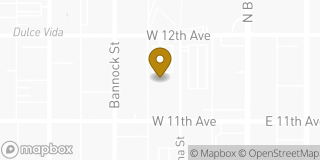 Map showing the location of Amazon Locker - Carles in Denver, CO 80204