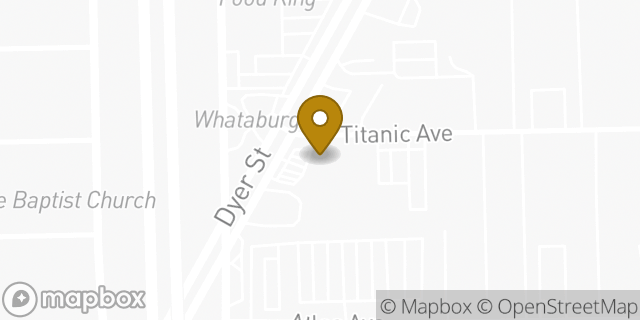 Map showing the location of Amazon Locker - Cloves in El Paso, TX 79904