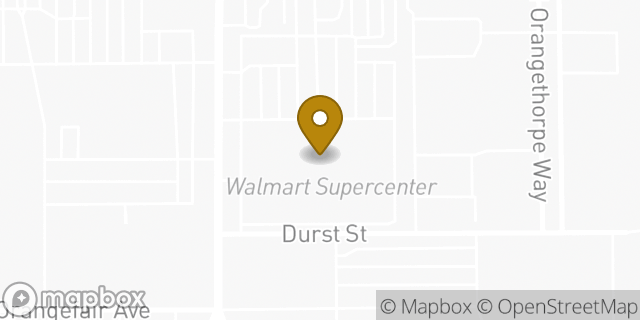 Map showing the location of Walmart in Anaheim, CA 92801