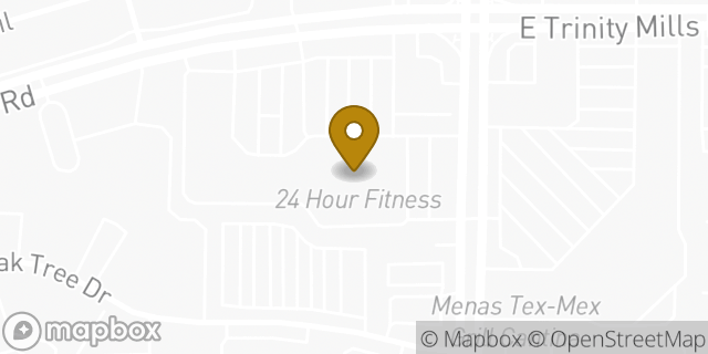 Map showing the location of AutoZone Auto Parts in Carrollton, TX 75006