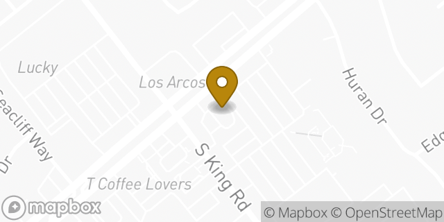 Map showing the location of Starbucks in San Jose, CA 95122