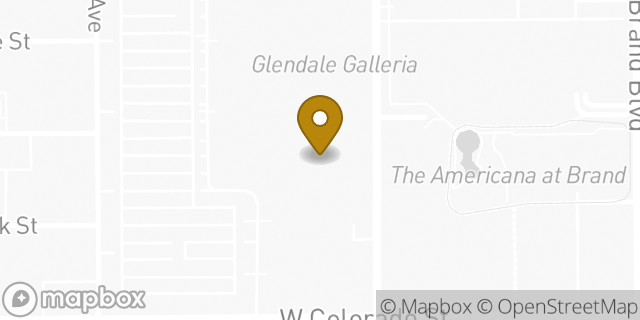 Map showing the location of Foot Locker in Glendale, CA 91210