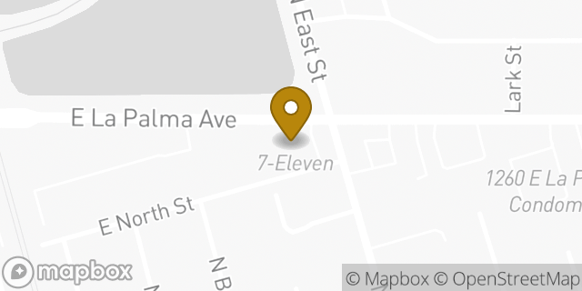 Map showing the location of Amazon Locker - Diona in Anaheim, CA 92805