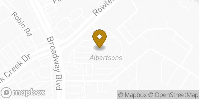 Map showing the location of Albertsons in Garland, TX 75043