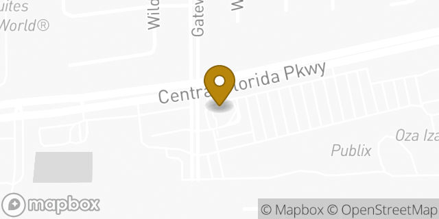 Map showing the location of McDonald's in Orlando, FL 32821