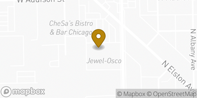 Map showing the location of Jewel-Osco in Chicago, IL 60618
