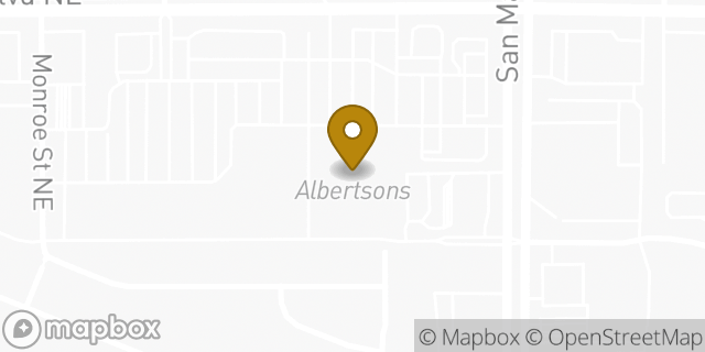 Map showing the location of Coinme in Albuquerque, NM 87110