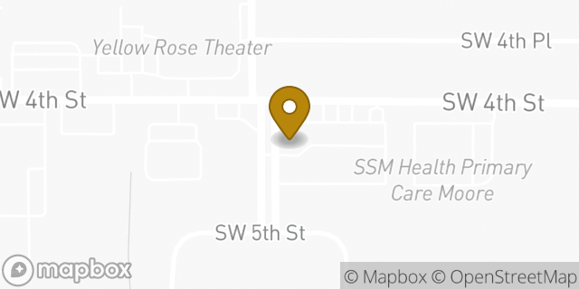 Map showing the location of 7-Eleven in Moore, OK 73160