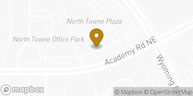 Map showing the location of The UPS Store in Albuquerque, NM 87109