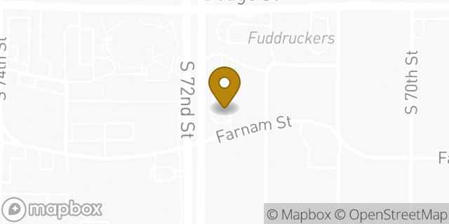 Map showing the location of Starbucks in Omaha, NE 68114