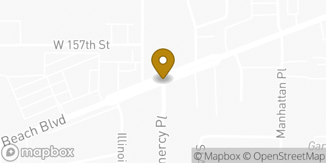 Map showing the location of Gardena Box Truck Rentals in Gardena, CA 90247