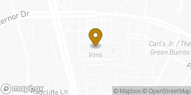Map showing the location of Vons in San Diego, CA 92122