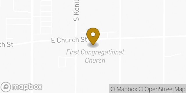 Map showing the location of 1st Congregational Church UCC in Elmhurst, IL 60126