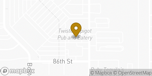 Map showing the location of University & 86th in Lubbock, TX 79423