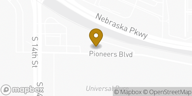 Map showing the location of Penske Truck Rental in Lincoln, NE 68502