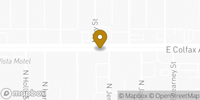 Map showing the location of Denver - East Colfax HLE in Denver, CO 80220