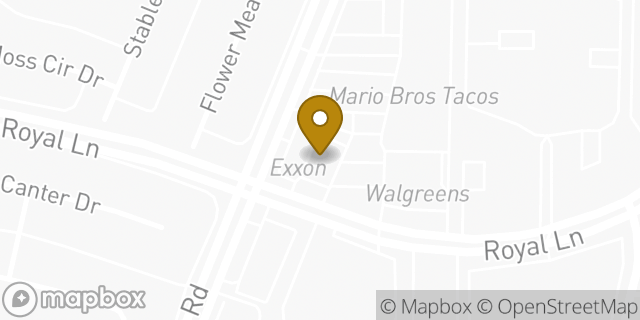 Map showing the location of 7-Eleven in Dallas, TX 75243