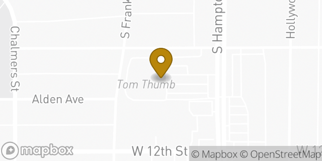 Map showing the location of Starbucks in Dallas, TX 75208