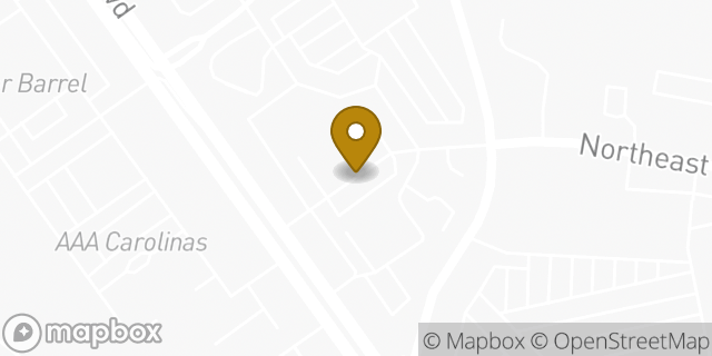 Map showing the location of Uber Matthews Pep Boys in Matthews, NC 28105