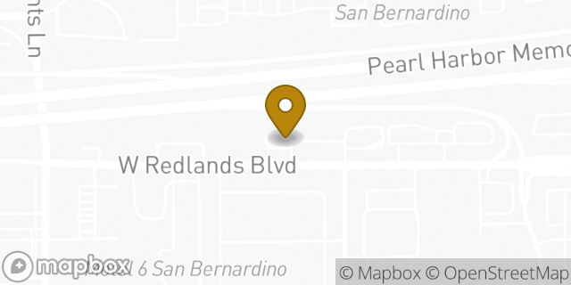 Map showing the location of Starbucks in San Bernardino, CA 92408